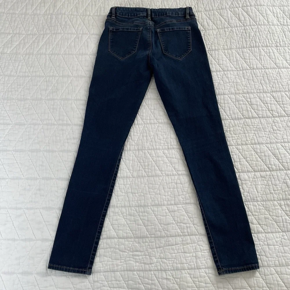 Refuge Girls Skinny Jeans Size 6 Blue Dark Wash Stretch Denim Slim Fit 26